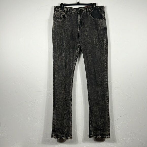 🔥🔥 Tony Hawk Jeans Black Acid Wash Denim Skinny Jeans Men Sz 32x32 - PERFECT - Picture 1 of 11